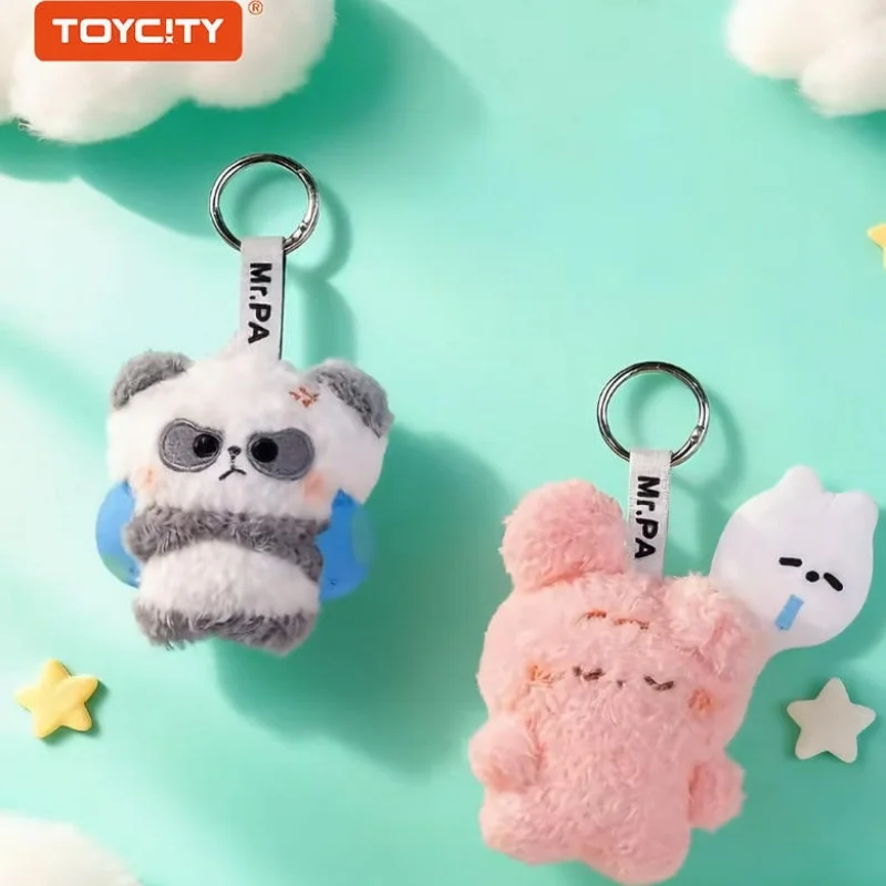 Genuíno mr. pa diário escritório crind série caixa cega de pelúcia kawaii mr. pa boneca de pelúcia chaveiro caixa mistério pendente presentes surpresa