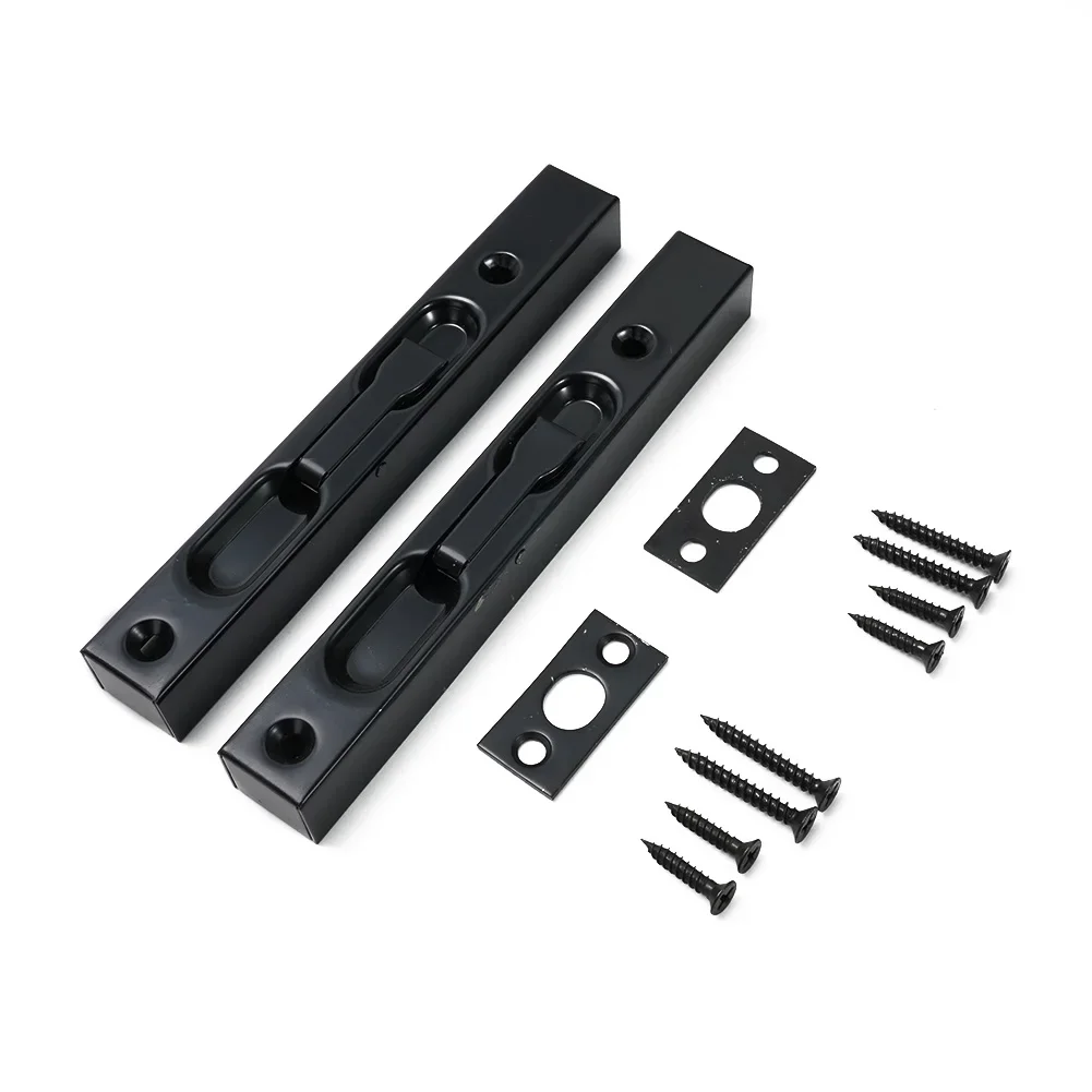 1 Set Door Bolt Lock Door Hardware Screws Stainless Steel Strike Plate Door Bolt Lock Home Improvement High Quality