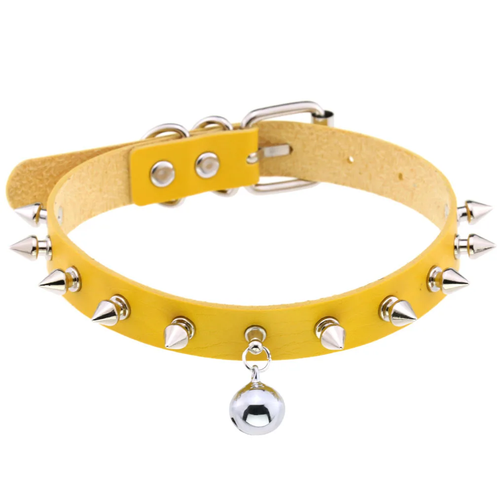 Punk Gothic Sexy Soft girl Fresh and clean Rivets Clavicle chain Leather Alloy Multicolored Necklace Simple Fashion