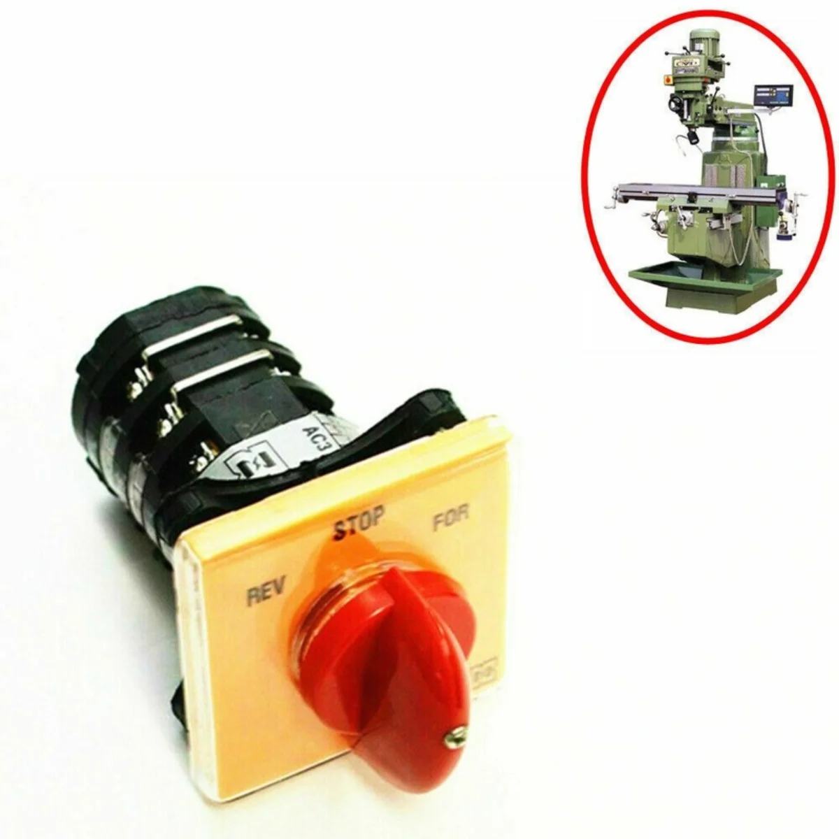 

1pc Milling Machine Accessories Forward Reverse 3 Phase Motor Mill Switch NEW 3-Section Switch