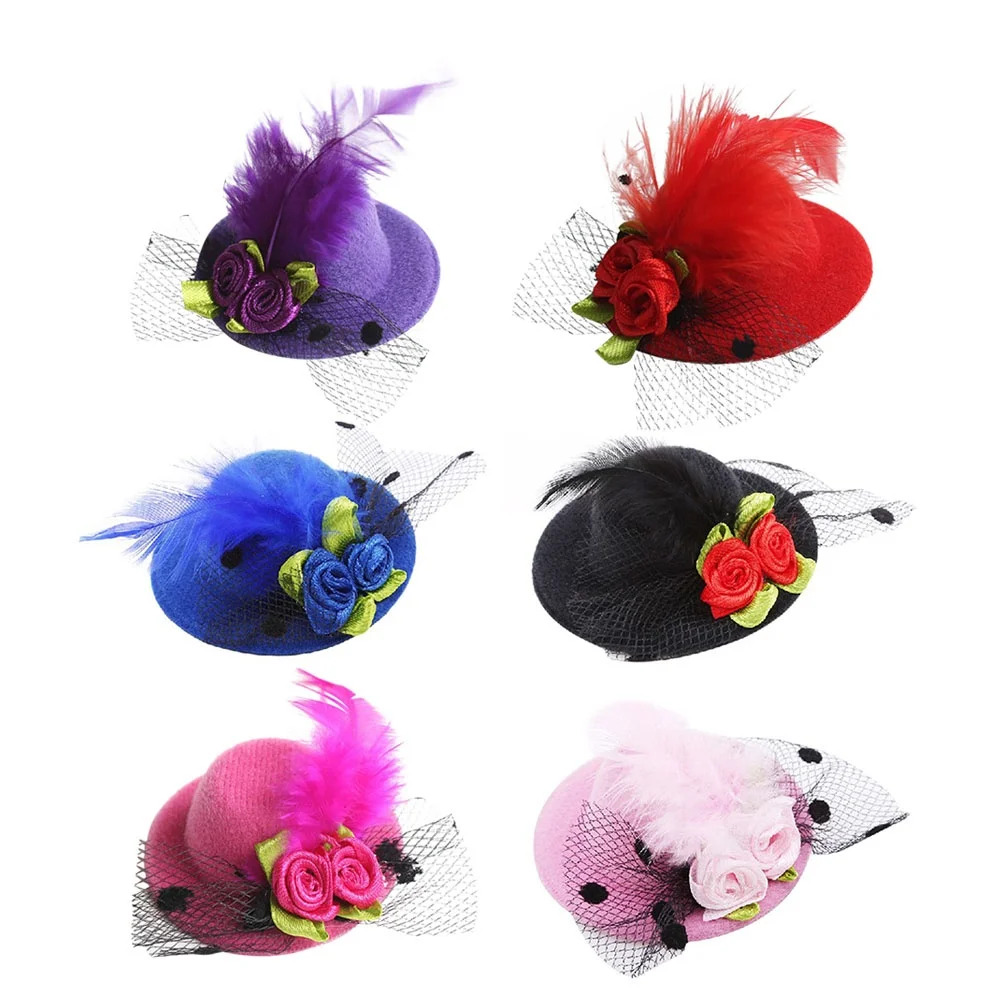 

12pcs Hat Clip Bridal Hair Toppers Net Yarn Cloth Wedding Party Accessories Girl Hair Pin Bride Headdress For