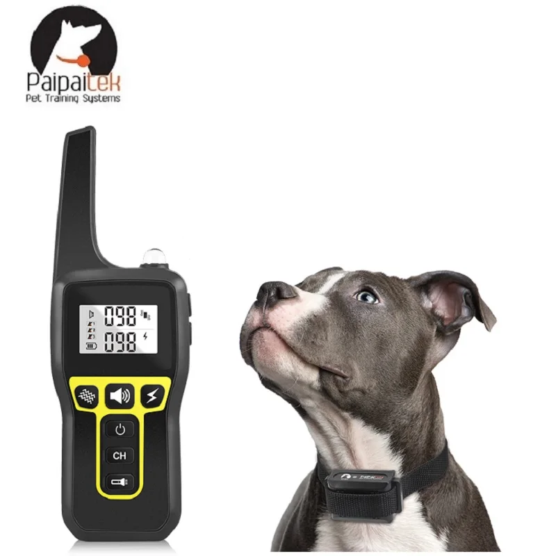 

1000M Electric Dog Training Collar Pet Anti-Bark Remote Control Collar 433HZ Universal Dog Collar Waterproof Rechargeable Hot!