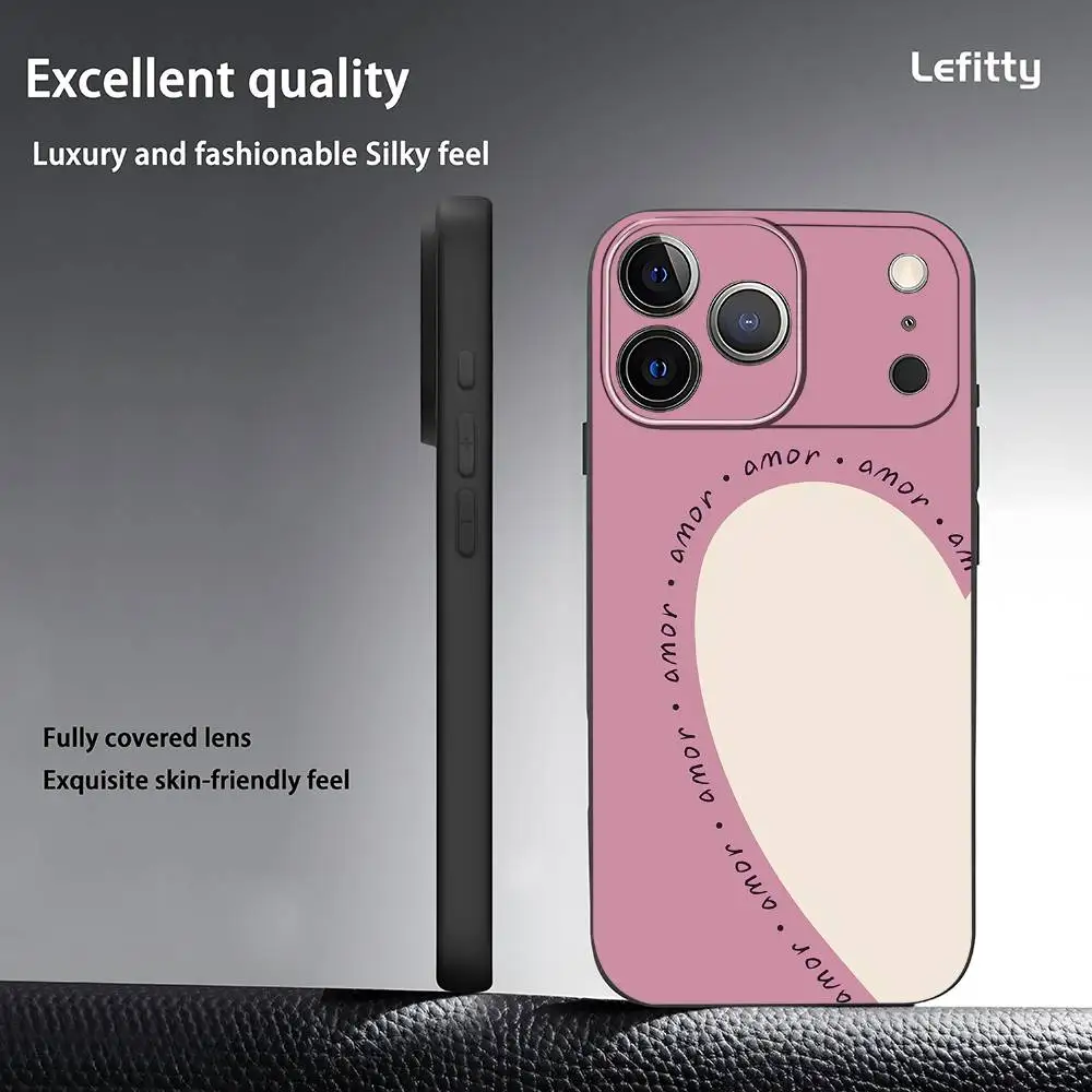 Love couple phone case for iPhone 17 16 15 14 13 Pro Max Plus Mini Frosted Soft Case Funda Shockproof Cases