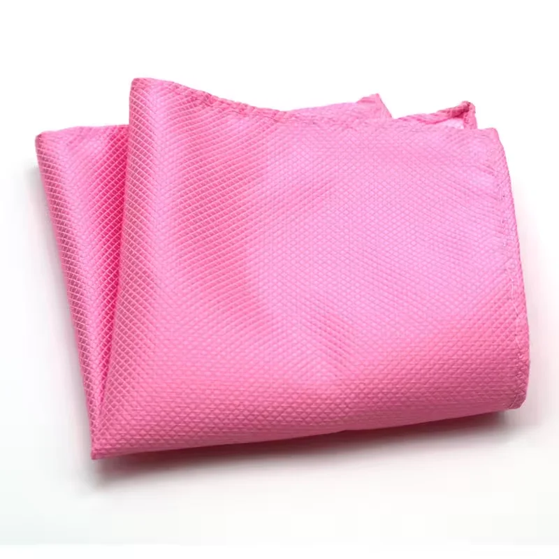 Fashion Dark Red Grid Pattern Pocket Square For Men Business Chest Blue Grid Classic Suit Napkin Handkerchief As Shirt Accessory