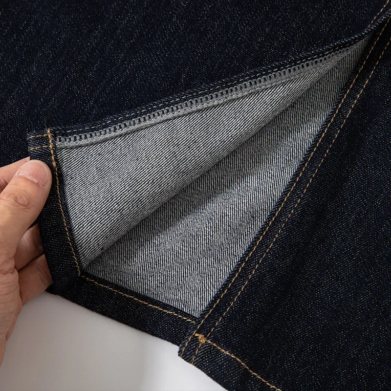 Pop DenimกระโปรงสบายๆSlimmingด้านข้างเอวสูงA-Lineกระโปรง 2024 ฤดูร้อนมาถึงใหม่โต๊ะรับประทานอาหารกระโปรง