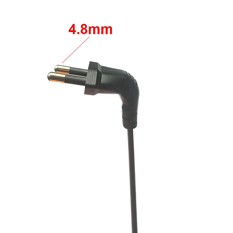 4.8mm EU Power Cord Angled TV Power Cord Cable Angled EU AC Power Kabel for Samsung TV Printers Camera Copper Line Korea Plug