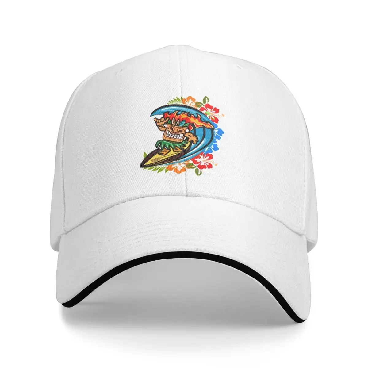 Hang Loose Surfing Tiki Totum Baseball Caps Hip Hop Sandwich Cap Unisex Style Adjustable Headwear Outdoor