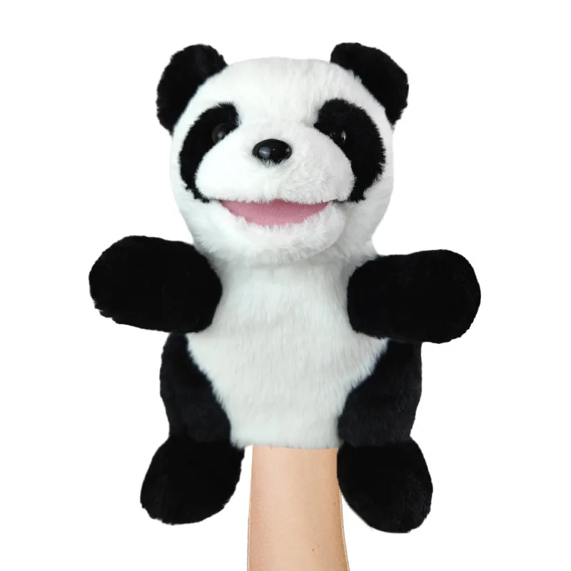 Juguete de peluche de marioneta de mano de dibujos animados de Panda lindo de alta calidad