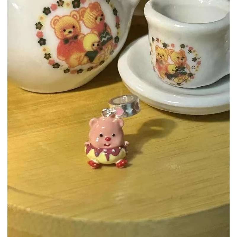 BEADS Beaded Cute Little Beaver Scattered Beads Niche Design Sense Cartoon LOOPY Donut Ruby Beaded Pendant