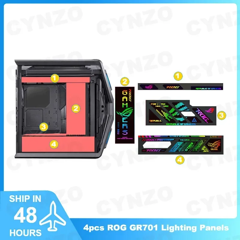 

MOD Computer Lighting Panel for Asus GR701 Case,ROG HYPERION Gaming Cabinet Lightboard,DIY Laser Refit Plate 5V AURA SYNC