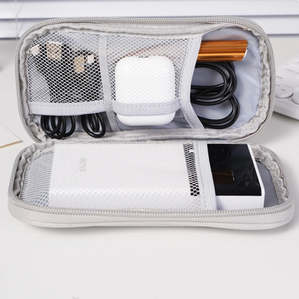 11*19cm Portable Storage Bag Cable Earphone USB Power Bank Pens Toiletries Accessories Waterproof Travel Organizer Case