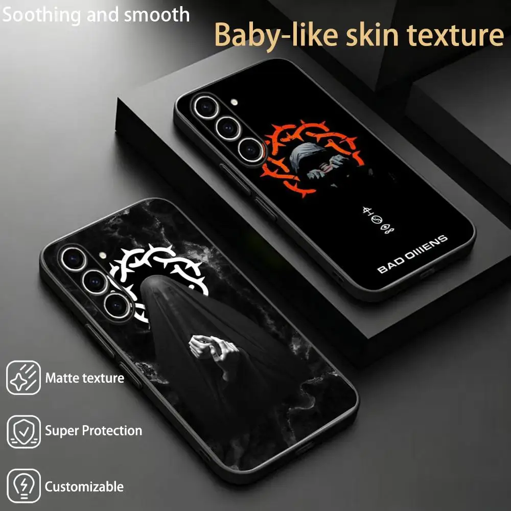 Bad Omens Artwork Design Cool logo  Phone Case For Samsung Galaxy S26 S25 S24 S23 S22 S21 Plus Ultra Fold A Soft Black