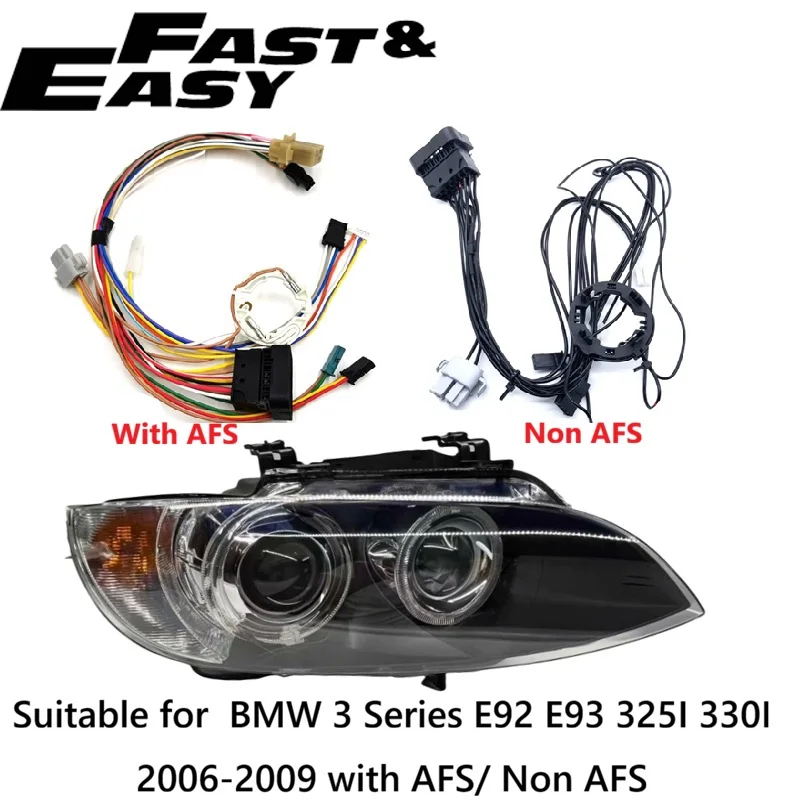 Applicable to BMW 3 Series E92 E93 325I 330I 2006-2009 Xenon headlight wiring harness internal wire harness Non AFS and with AFS