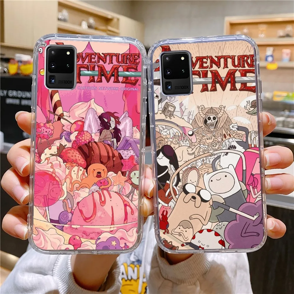 A-Adventure Cartoon T-Time Phone Case For Samsung Galaxy A52 A12 A51 S21 Edge S22ULTRA S23 S20LITE Plus ultra Transparent Cover