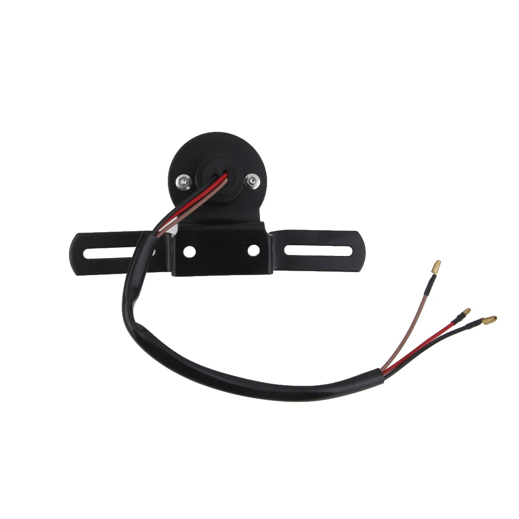 All in One Motorcycle Taillight Red Running Brake Stop Light with Plate Holder Rear Lamp for Dirt Bike Cruiser ATV