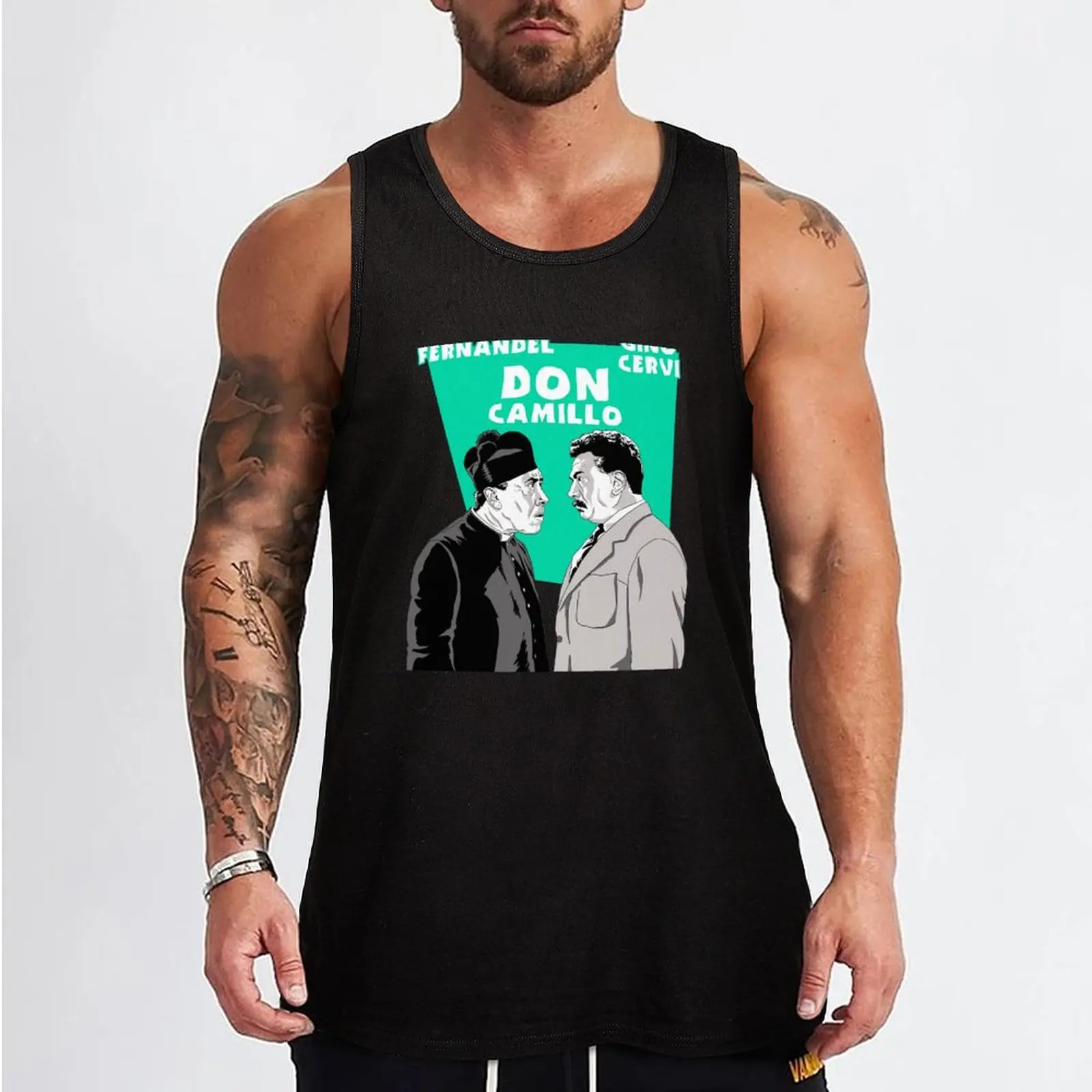 ITALIAN CINEMA - DON CAMILLO Tank Top gym accessories men muscle t-shirt sleeveless man shirts gym clothes man