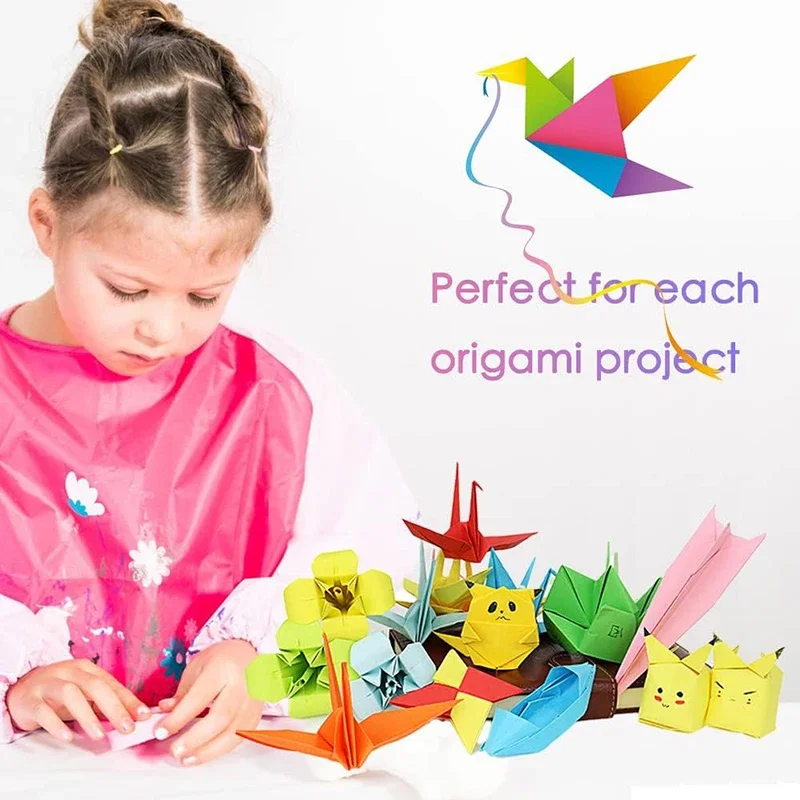 100 Sheets/Pack Origami Paper Double Sided Color Origami DIY Origami Kit for Crafts Kids Adults Activity Birthday Christmas Gift