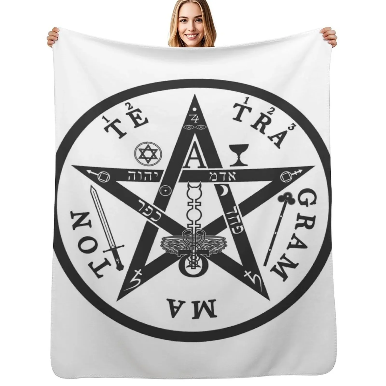 

Tetragrammaton Throw Blanket Blankets For Sofas Hairy Loose Bed covers Blanket