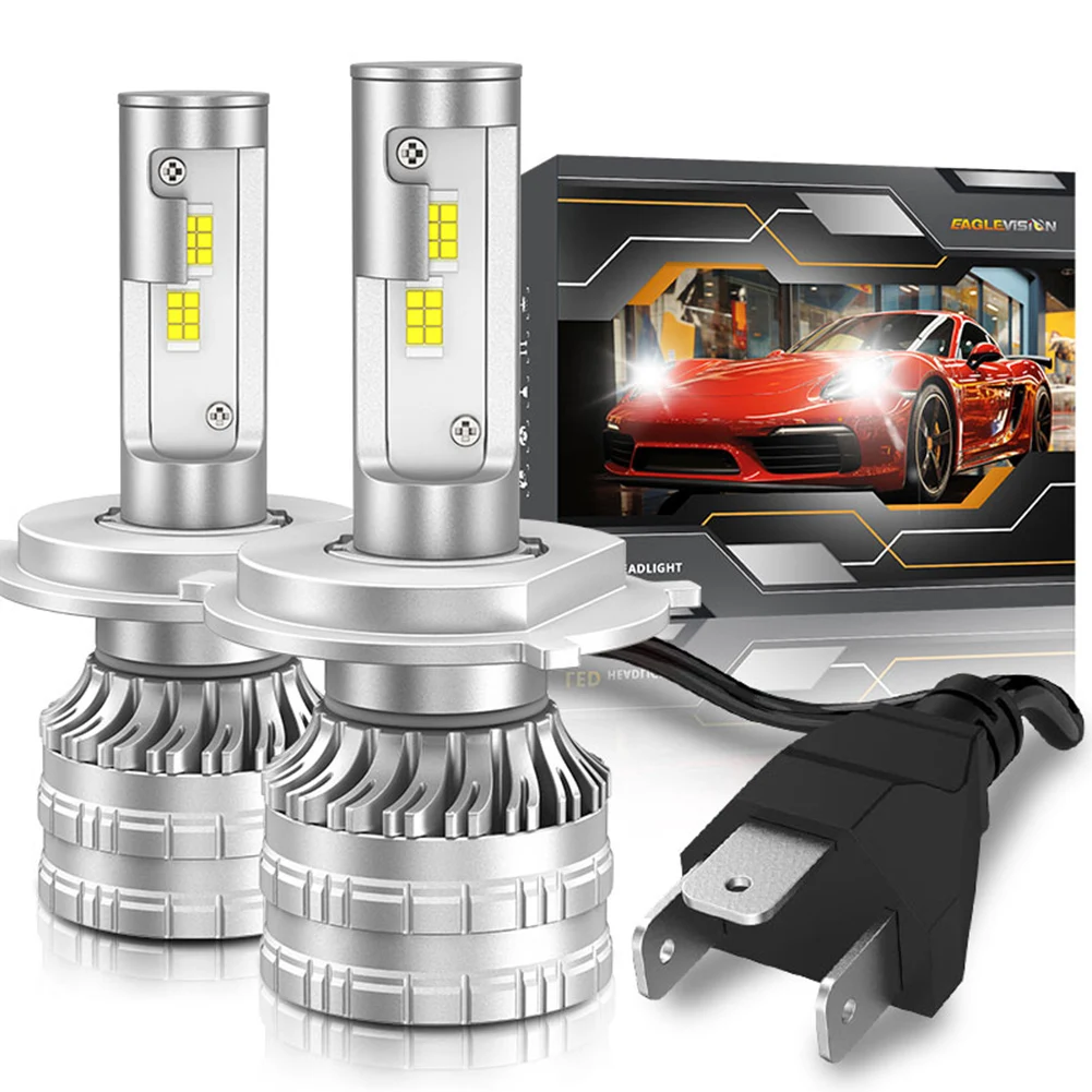 2Pcs H7 Car LED Bulb H1 H4 9005 9006 H11 Headlight Bulb For Car 32000LM 120W 6000K White CSP LED 12-24V Car Headlight LED Kit