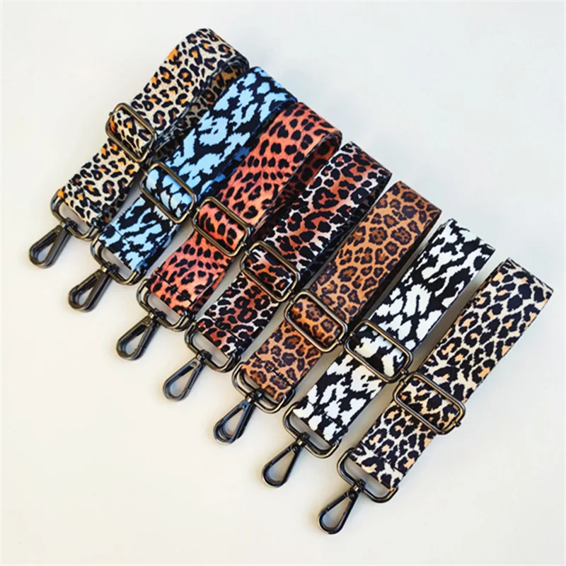 2023 accessori per borse con stampa tigre leopardata tracolla a tracolla singola Jacquard lunga 3.8cm di larghezza fibbia in metallo Sexy all'ingrosso