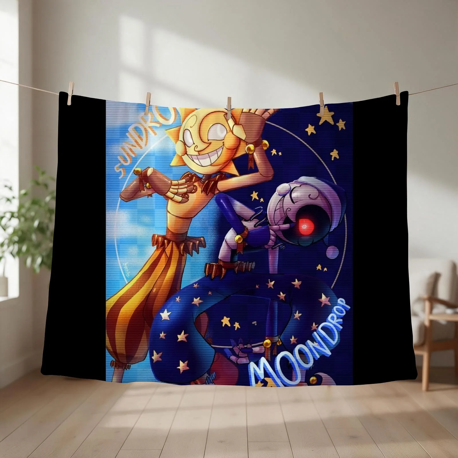 Sunnydrop and Moondrop Throw Blanket Luxury Kid'S Luxury Designer Thins Blankets