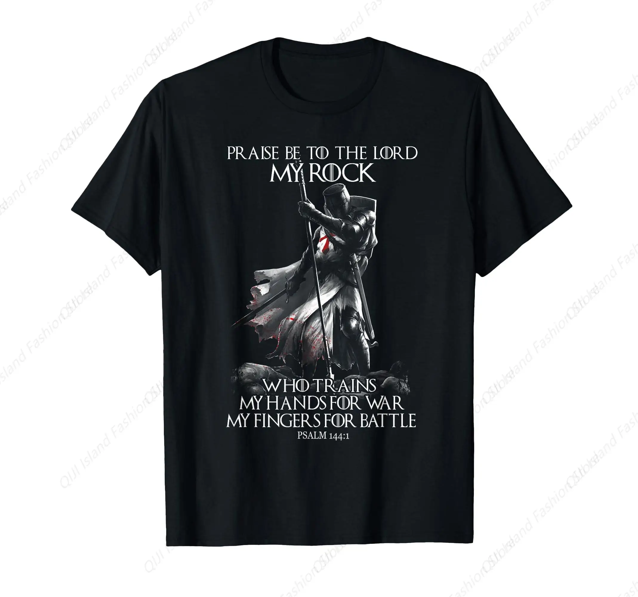 

Knight Templar Praise Be To The Lord My Rock Psalm T-Shirt