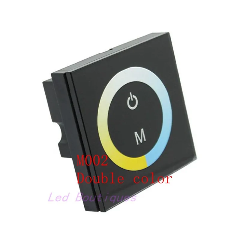 M002-Double color temperature panel dimmer controller LED Full touch glass embedded wall controller for led strip  LED Module