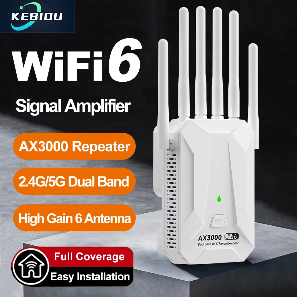 

AX3000 WiFi 6 повторитель беспроводной маршрутизатор двухдиапазонный 2,4G/5 ГГц Wi-Fi 6 домашний усилитель сигнала сеть дальнего действия Wi-Fi расширитель диапазона
