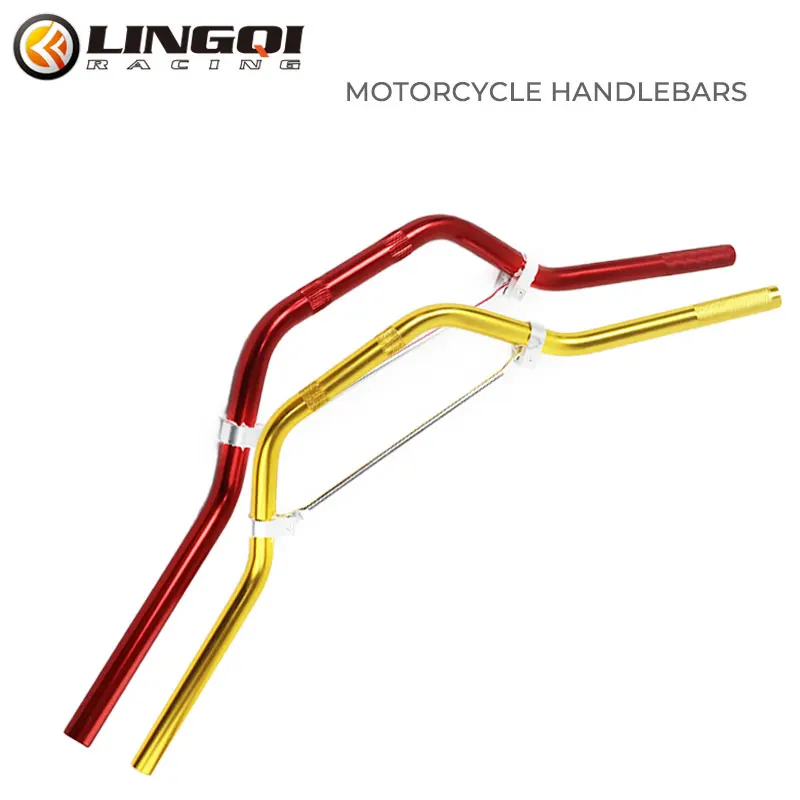 LINGQI RACING 22mm uchwyt aluminiowy uchwyty do skuterów kierownica motocykla w stylu Vintage do Motocross Off Road części do pitbike brudu