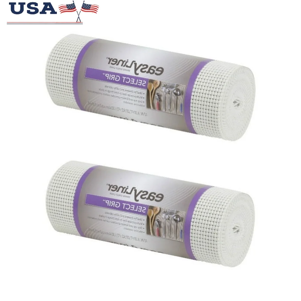 

Non-Adhesive Shelf Liner 12x20ft Easy Install Non-Slip Drawer Liner Washable Utility Cabinet Protector Cushioning 2 Count
