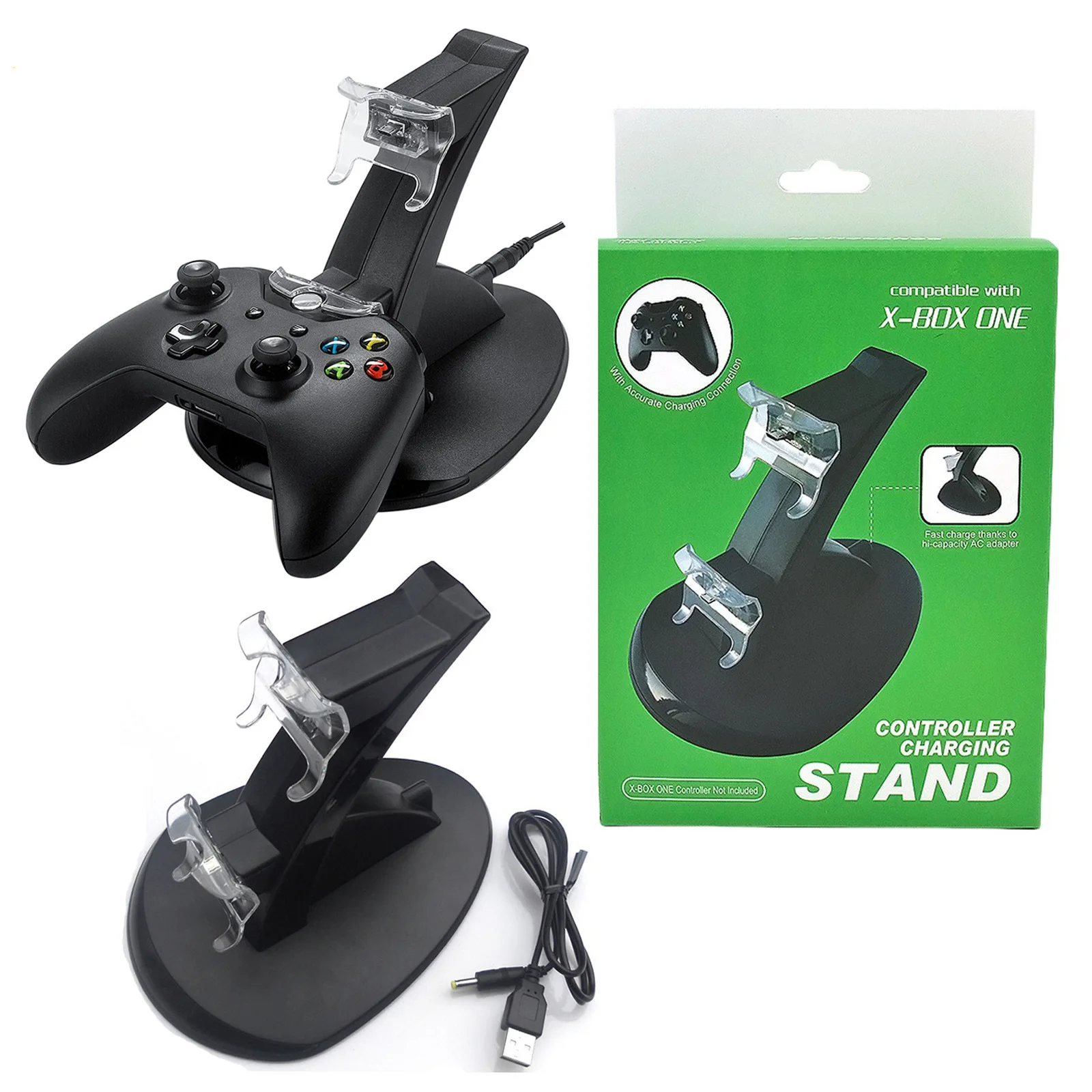 قاعدة شاحن وحدة التحكم المزدوجة USB شحن شاحن قاعدة حامل محطة إرساء مهد لوحدة تحكم الألعاب XBOX ONE