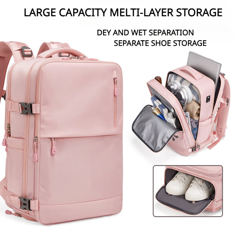 

2024 Travel Large Capacity Women's Backpack Multi-functional Short-distance Travel Waterproof Computer Backpack