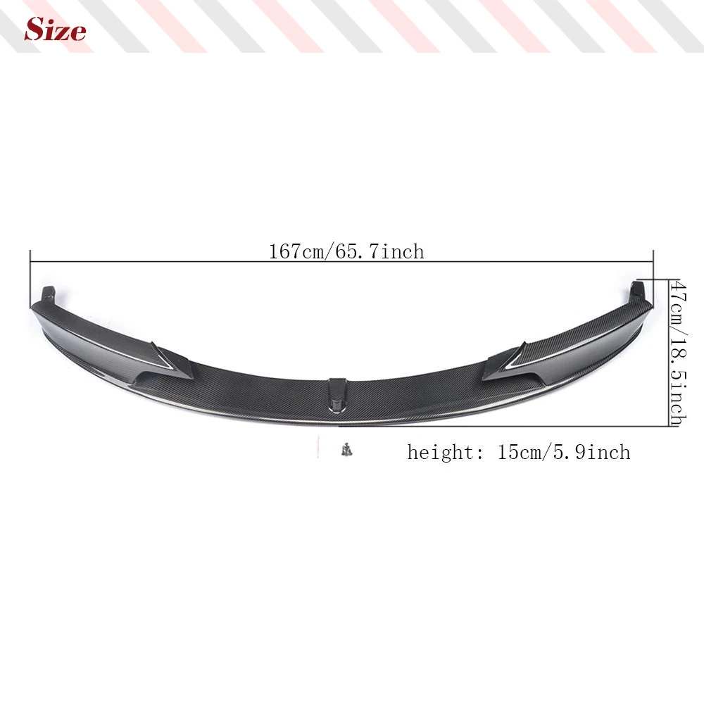 For BMW 3 Series F30 F31 M Sport 2013 - 2017 Car Front Bumper Lip Spoiler Winglets Splitters Carbon Fiber / ABS Black