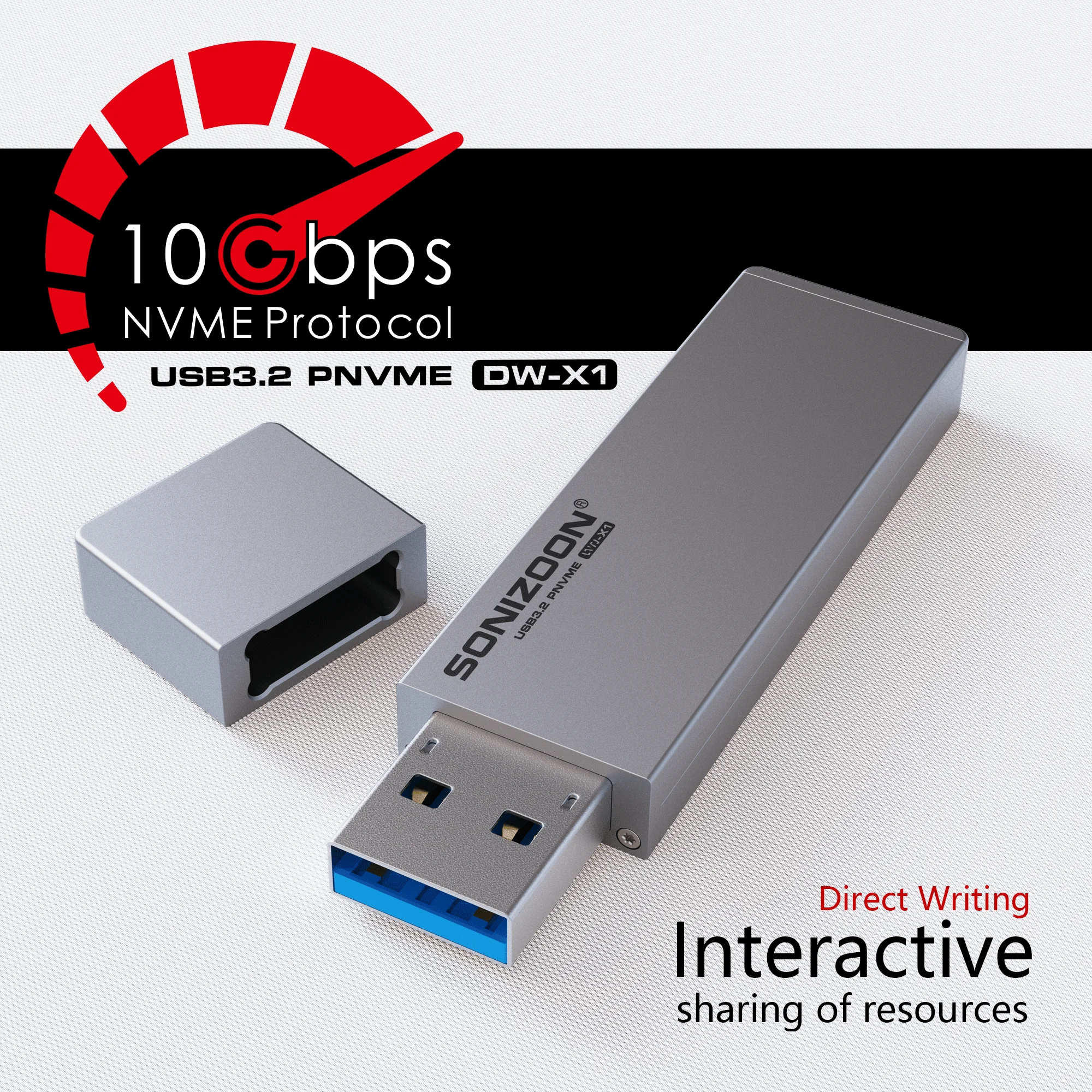 100% Оригинальный SONIZOON PSSD DW-X1 USB3.2 Gen2 10 Гбит/с SSD 256 ГБ 512 ГБ 1 ТБ 2 ТБ портативный SSD до 1050 Мб/с ПК мобильный жесткий диск