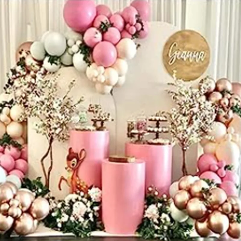 Wedding Cylindrical Dessert Bucket Set Dessert Table Party Decoration Props Three Piece Set Cylinder Pedestal Covers Party