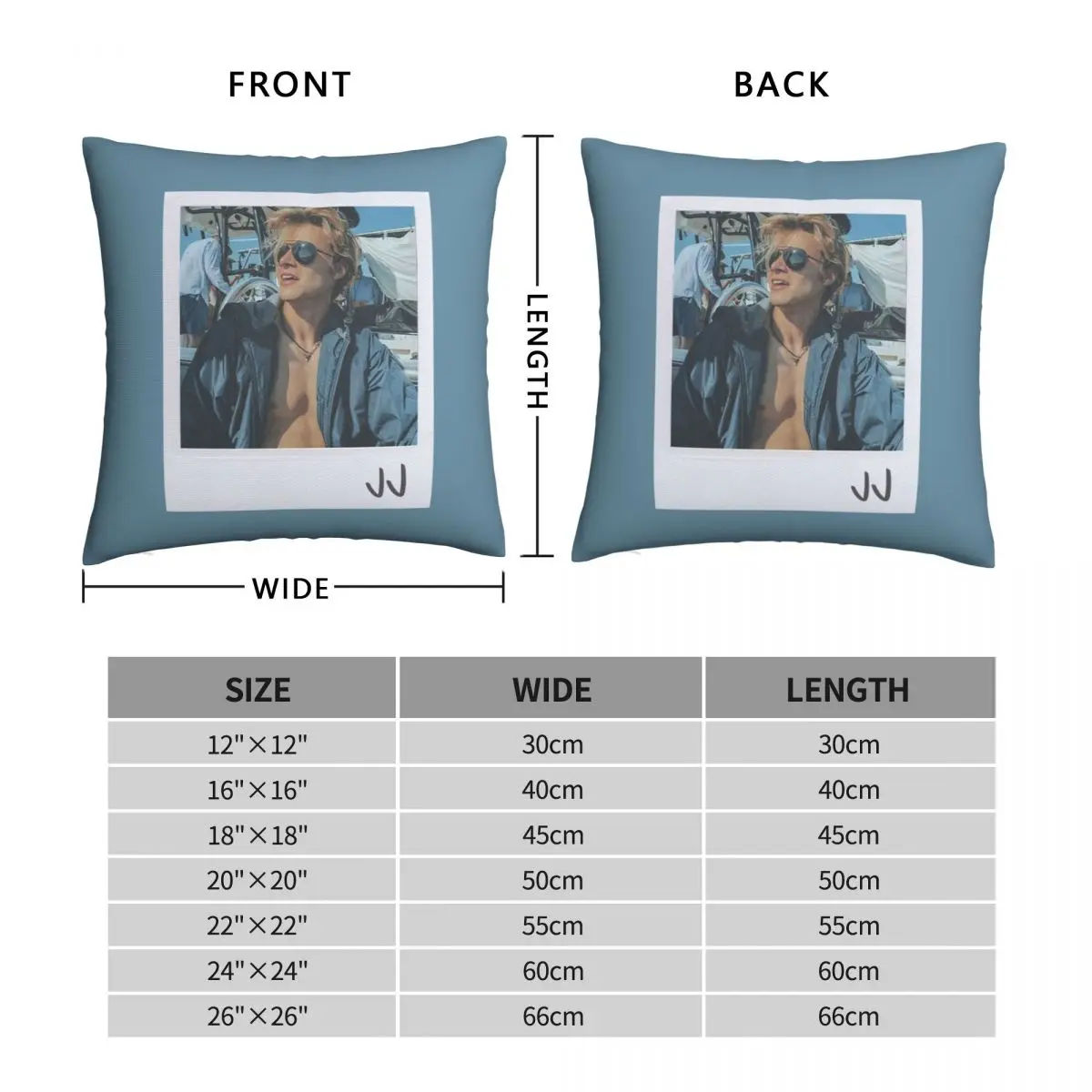 Outer Banks JJ Polaroid Square Pillowcase Polyester Linen Velvet Creative Zip Decor Pillow Case Room Cushion Cover