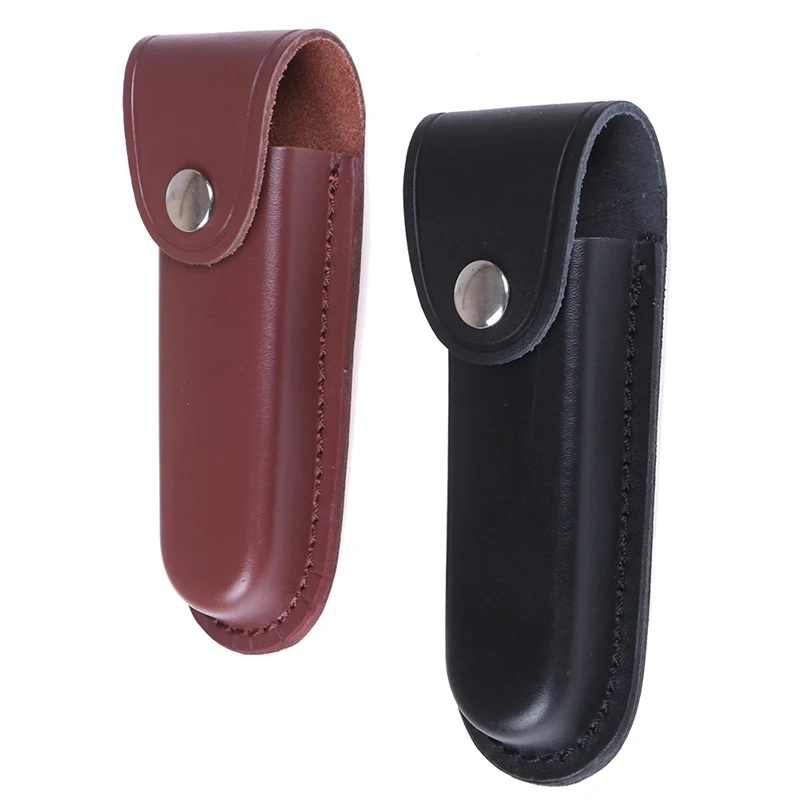 Folding knife sheath holster cowhide leather knife sheath scabbard