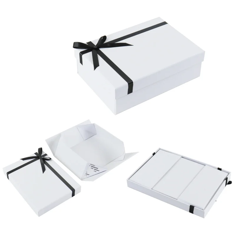 

Custom 50% Off Happy Birthday Fold Gift Box Packaging Multifunctional Magnetic Cosmetic Folding Storage Jewelry Gift Paper Box