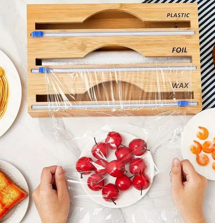 1pc Adhesive Plastic Wrap Dispensers Foil Film Cutter Replacements Food Cling Film Cutter Stretch Plastic Film Cutting Strip