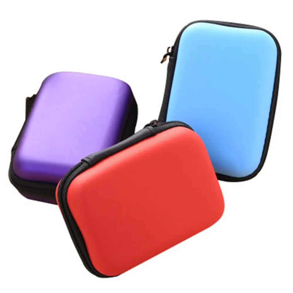 Portable HDD Carry Case Cover Earphone Box EVA Storage Box HDD Bag Zipper Pouch Hard Disk Case