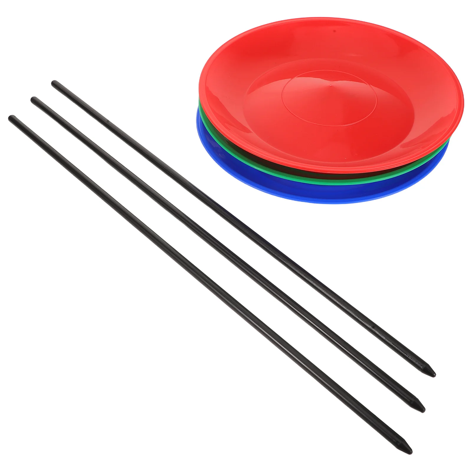 

1 Set Juggling Plates Vibrant Color Lightweight Plastic Rotating Skill For Stage Performance Sensory Training
