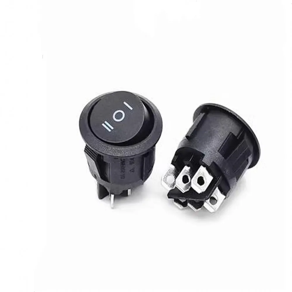100 Stück EIN/AUS Runder Wippschalter LED-Beleuchtet Auto-Armaturenbrett Boot Van 12V KCD1 20MM 6A 250V / 10A 125V 2/3/4-PIN Schalter – Detail 19