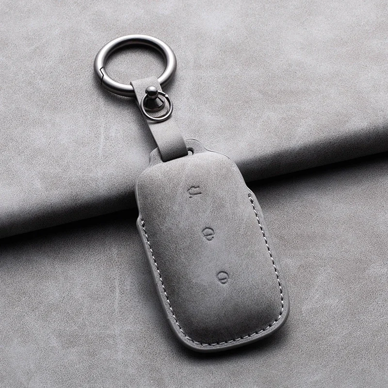 

Leather Car Remote Key Case Cover for Geely Galaxy L7 2023 L6 MAX 1.5T Plus AIR PRO Protector Auto Key Fob Shell Keychain