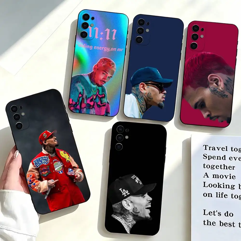 Chris-s B-Brown-n  Phone Case Black Silicone Soft For Samsung S25,S24,S21,S22,S23,S30,Ultra,S20,Plus,Fe,Lite