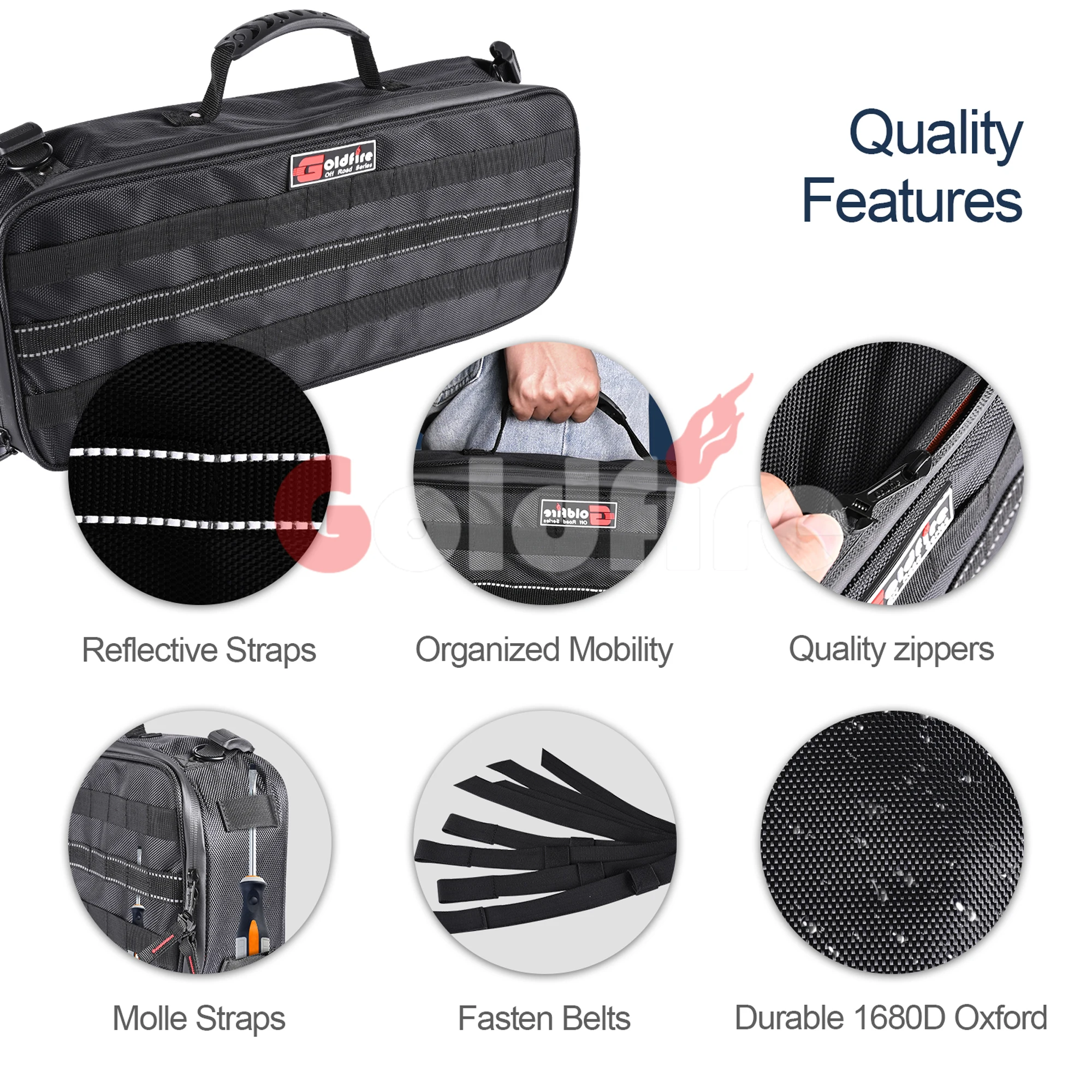 

Travel Tool Kit Storage Cable Bag Universal Heavy Duty Canvas Organizer Tool Roll Wrench for UTV ATV SxS Car Truck 4 x4 Offroad