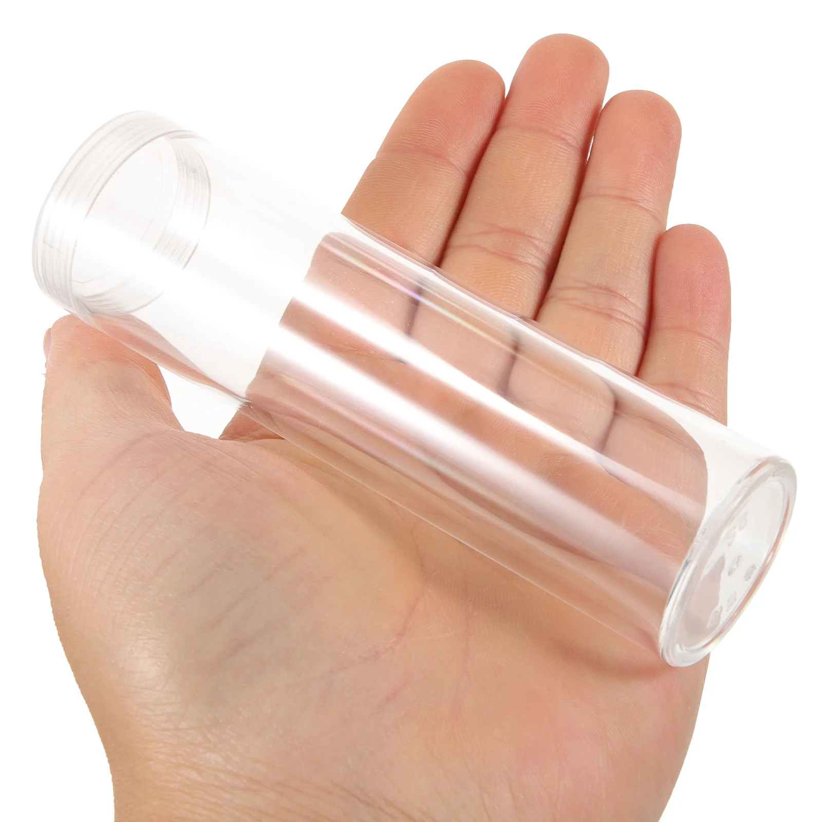 Tubes transparents avec capuchons pour pièces de monnaie, rouleau entier, fournitures de collecte, support en plastique pour demi-dollar, 10 pièces