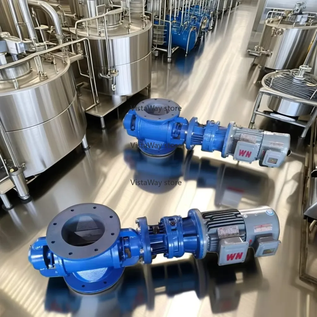 Automatic Rotary Airlock Valve Stainless Steel and Cast Iron Star Unloader for Granular Discharge Assembly Line Product