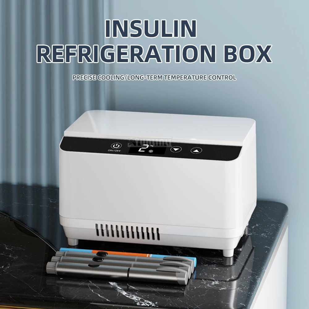 12V Portable insulin cooling box Car mini fridge Interferon cold storage box Dual-purpose for car and home
