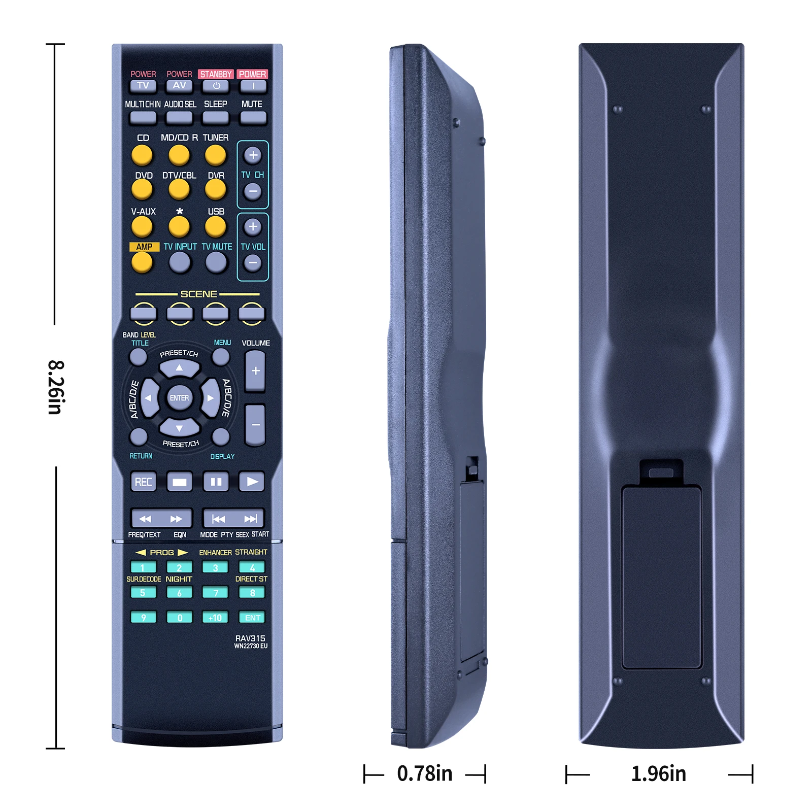 New RAV315 WN22730 EU Remote Control For YAMAHA AV Receiver HTR6040 HTR6050 RX-V450 RX-V461 RX-V561 RAV311 RAV312 RAV282