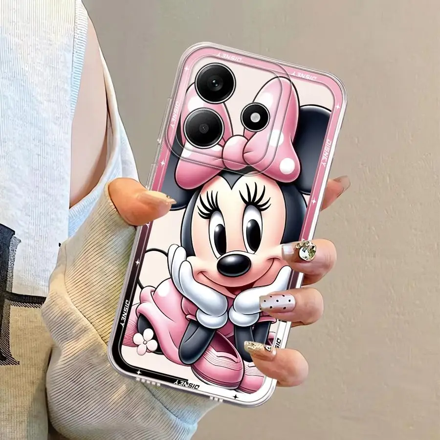 Funda de Minnie Mouse de Disney para Xiaomi Redmi Note 10S 9 10 11 Pro 13C 14C 11S A4 12S 10Lite 12 13 14 Pro Plus 9S cubierta transparente